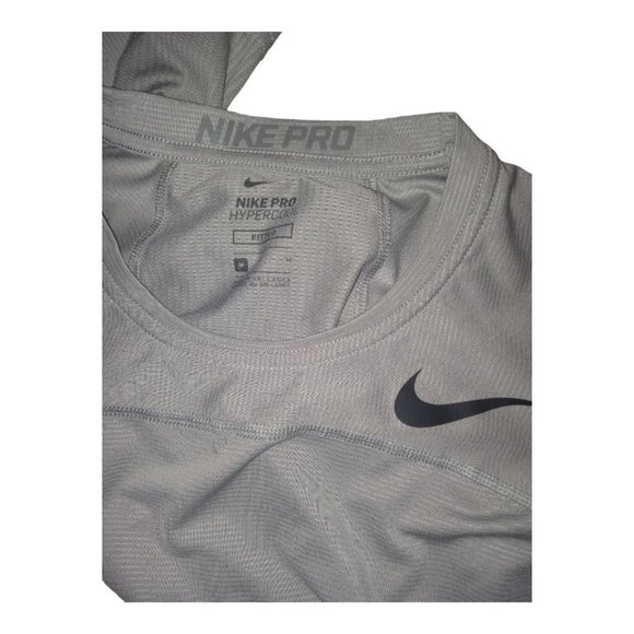 MEN'S NIKE PRO HYPERCOOL FITTED Shirt small grey - Picture 10 of 11